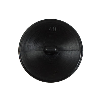 Italian Black Plated Bevel-Cut Button - 40L/25.5mm - Detail