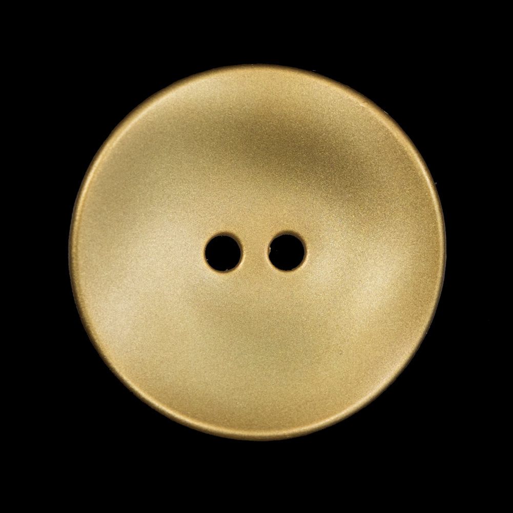 Matte Metallic Gold Concaving 2-Hole Button - 44L/28mm