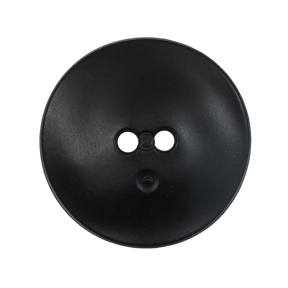 Matte Black Square Concaving 2-Hole Button - 44L/28mm - Detail