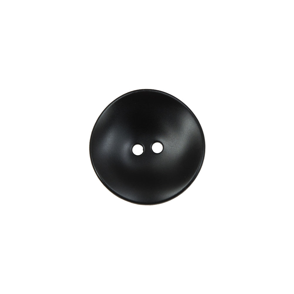 Matte Black Concaving 2-Hole Button - 24L/15mm