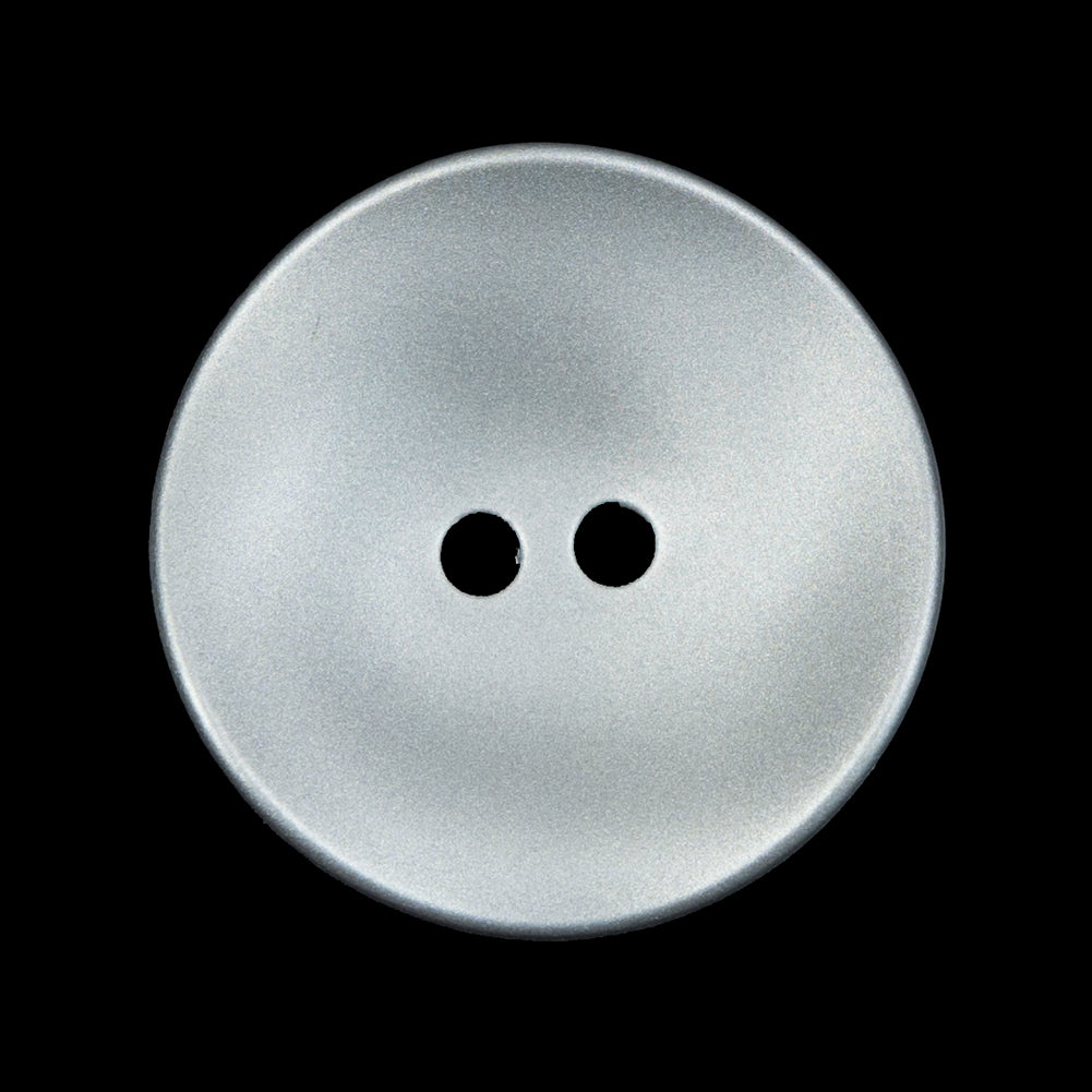 Matte Metallic Silver Concaving 2-Hole Button - 44L/28mm