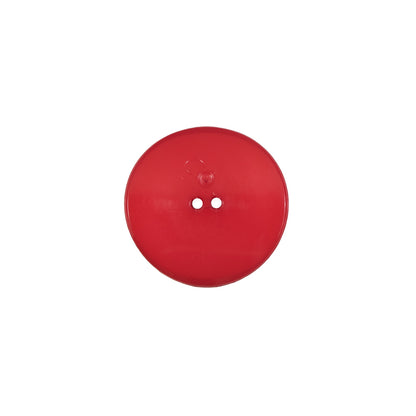 Italian Red Concaved Plastic 2-Hole - 24L/15mm - Detail