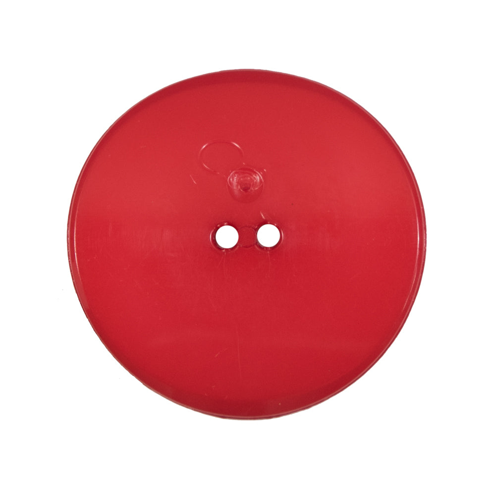 Italian Red Concaved Plastic 2-Hole - 44L/28mm - Detail