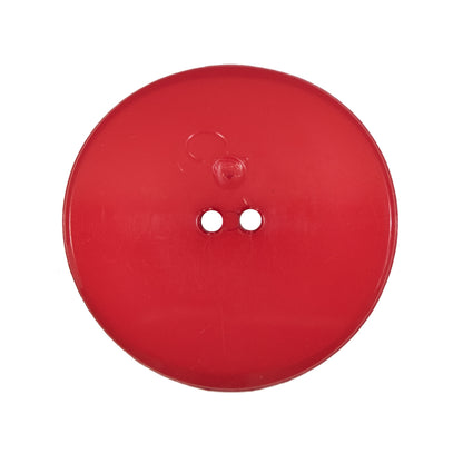 Italian Red Concaved Plastic 2-Hole - 44L/28mm - Detail