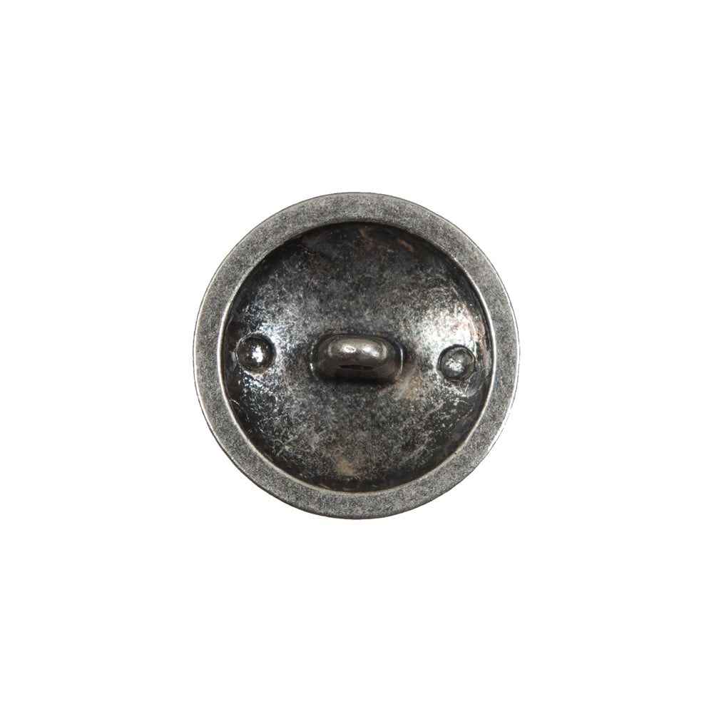 Italian Old Silver Military Shank Back Button - 32L/20mm Detail