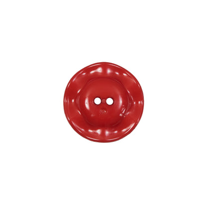Italian Red Wavy Plastic 2-Hole - 24L/15mm - Detail