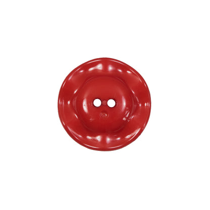 Italian Red Wavy Plastic 2-Hole - 30L/19mm - Detail