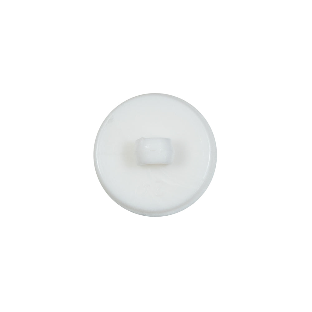 Italian White Nylon Pearl Button - 24L/15mm - Detail