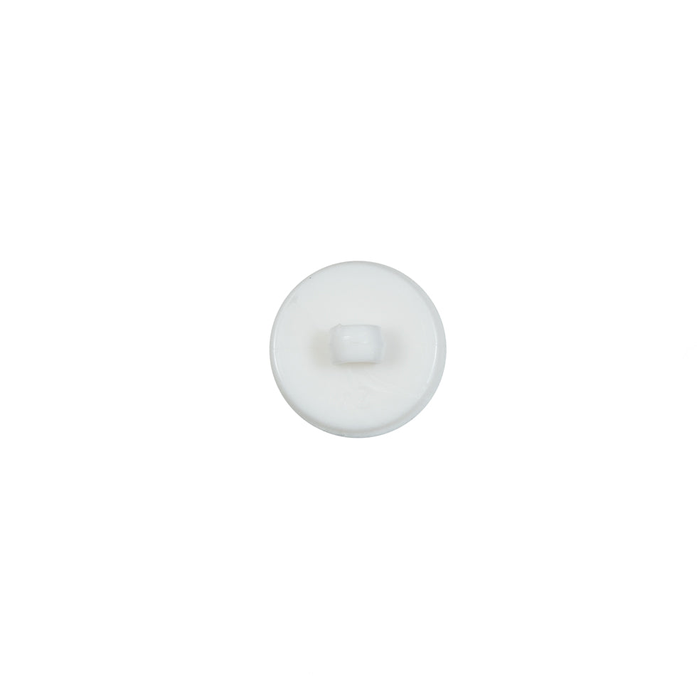 Italian White Nylon Pearl Button - 16L/10mm Detail