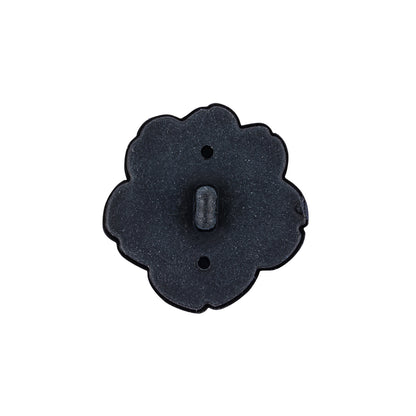 Italian Navy Flower Shank Back Button - 36L/23mm Detail