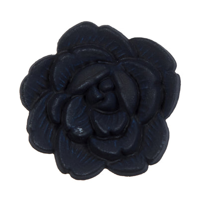Italian Navy Flower Shank Back Button - 54L/34mm