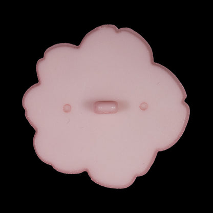 Italian Pink Flower Shank Back Button - 54L/34mm Detail