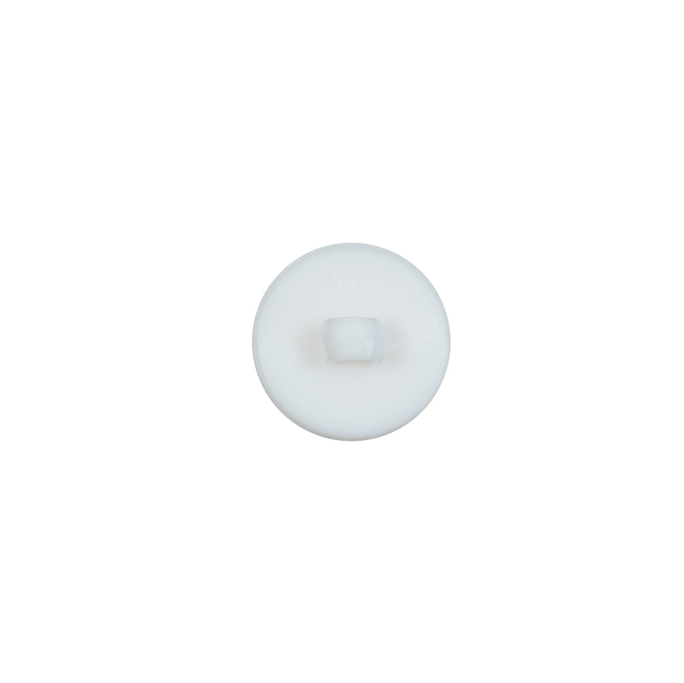 Italian White Plated Bevel-Cut Button - 18L/11.5mm - Detail