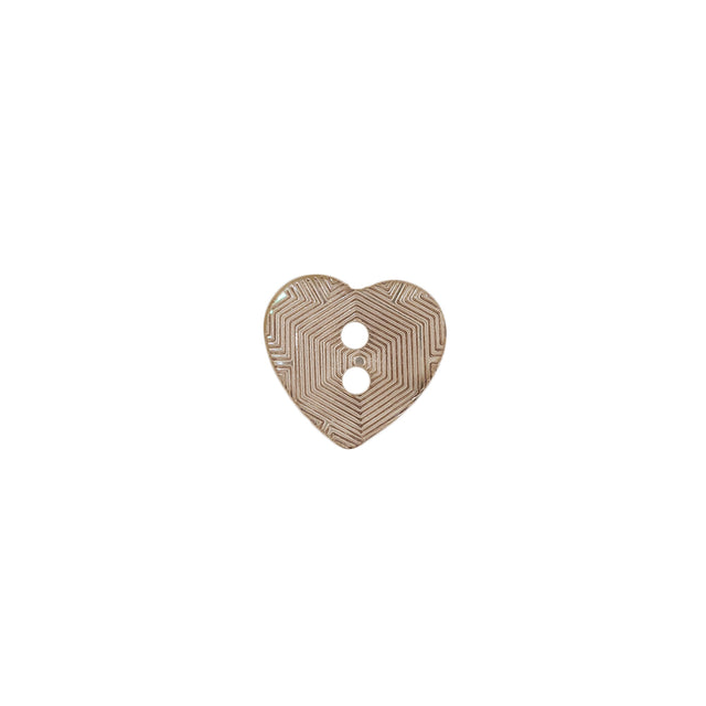 Italian Iridescent Heart-Shaped Shell Button - 18L/11.5mm