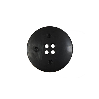 Italian Black Plastic 4-Hole Button - 32L/20mm - Detail