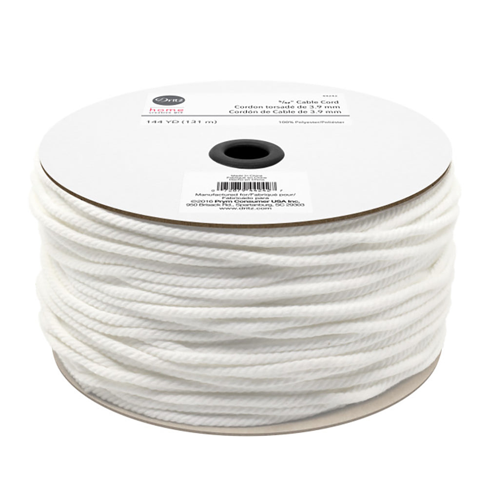 Dritz Home 5/32" Cable Cord - White - 144yds - Folded