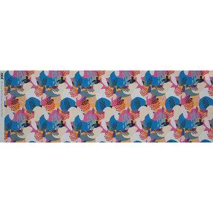 Cotton Poplin - Pink, Blue and Yellow Abstract - Etudier en Spontaneite Print - Mood Exclusive Avenable Collection Folded