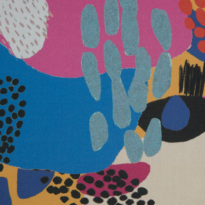 Cotton Poplin - Pink, Blue and Yellow Abstract - Etudier en Spontaneite Print - Mood Exclusive Avenable Collection Full