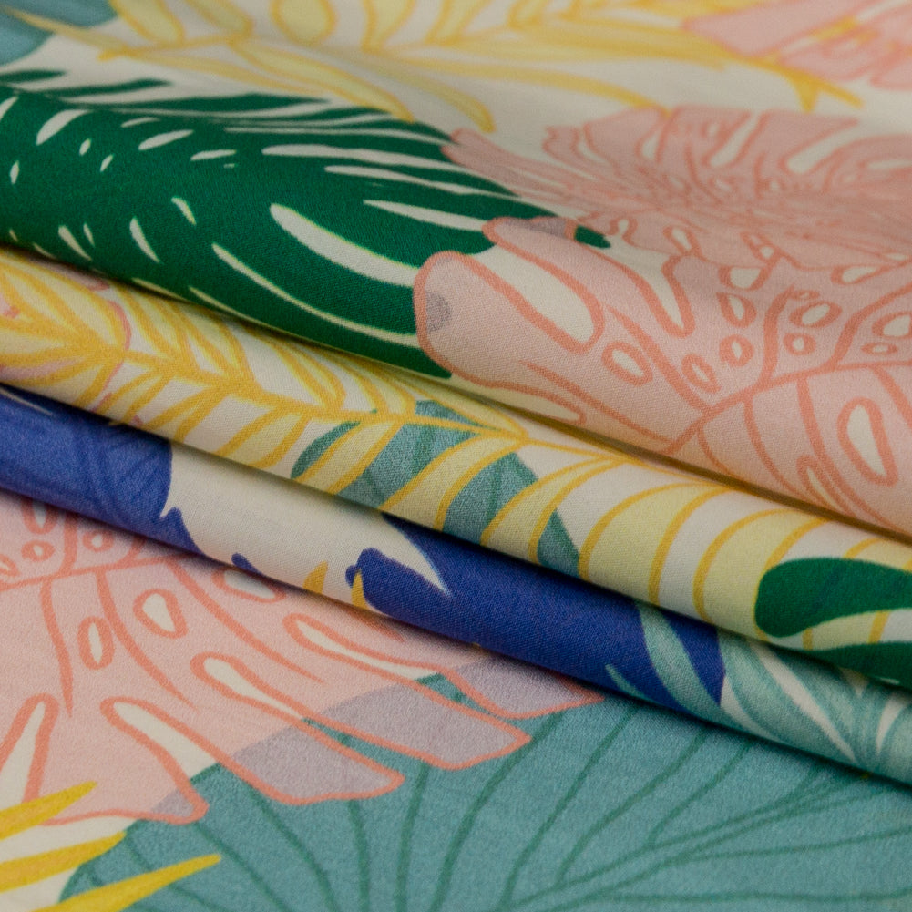 Mood Exclusive Feuilles Soufflées par le vent Tropical Cotton Poplin Folded
