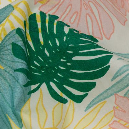 Mood Exclusive Feuilles Soufflées par le vent Tropical Cotton Poplin Detail