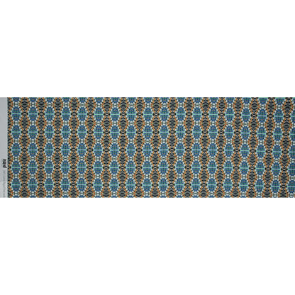 Mood Exclusive Penny Arcade Orange and Blue Cotton Poplin - Folded