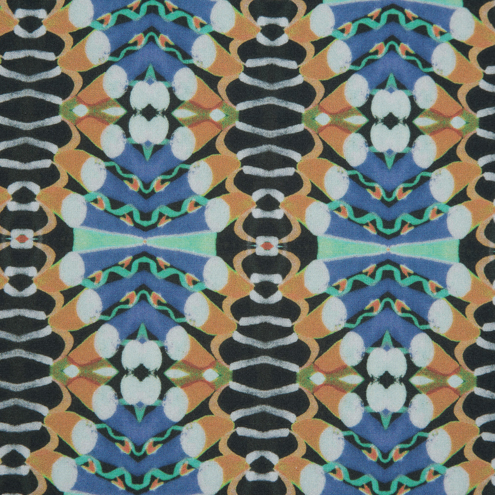 Mood Exclusive Penny Arcade Orange and Blue Cotton Poplin - Full
