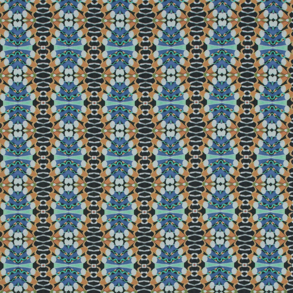 Mood Exclusive Penny Arcade Orange and Blue Cotton Poplin