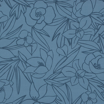 Mood Exclusive Night in Tunisia Blue Cotton Poplin