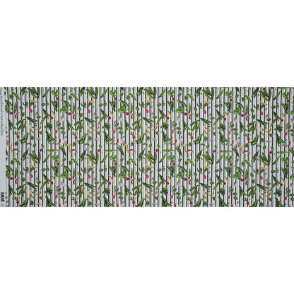 Mood Exclusive White Joy of Friendship Stretch Cotton Sateen Folded