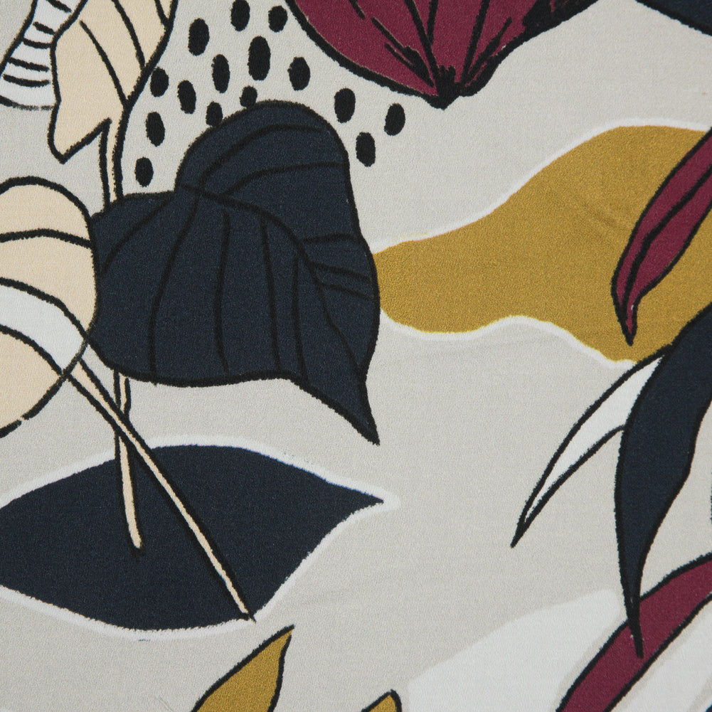 Mood Exclusive Pushing Up Daisies Red Plum Stretch Cotton Sateen - Full