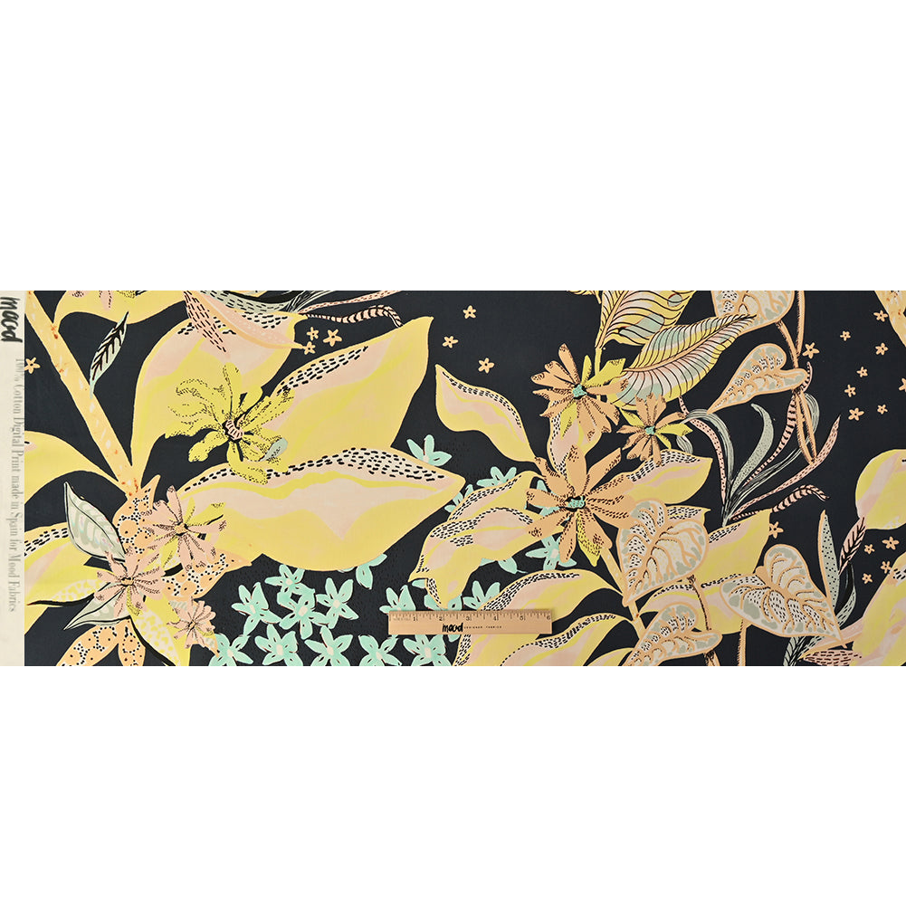 Mood Exclusive Aromatic Reverie Midnight Navy Stretch Cotton Sateen Full