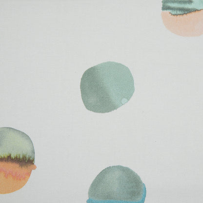 Stretch Cotton Sateen - Off-White Painterly Polka Dots - Bubblegum Pop Print - Mood Exclusive Avenable Collection Full