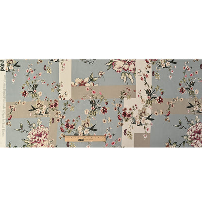 Mood Exclusive Ornamental Divergence Sky Blue and Gray Cotton Lawn - Full
