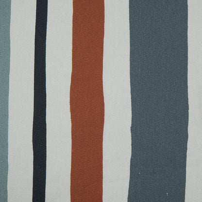 Stretch Cotton Sateen - Blue and Olive Painted Stripes - Cool Meridians Print - Mood Exclusive Avenable Collection Full