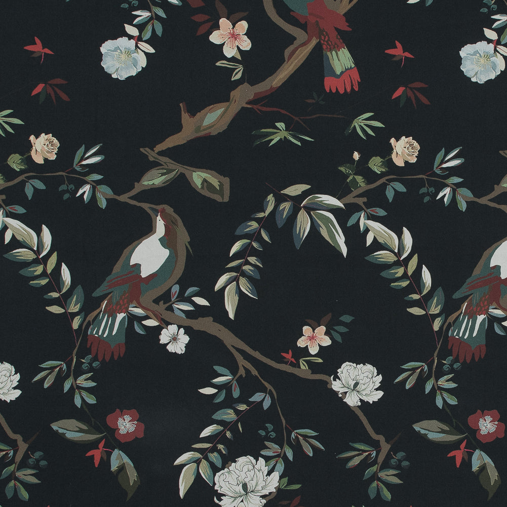 Mood Exclusive Suono di Primavera Pale Black Cotton Poplin