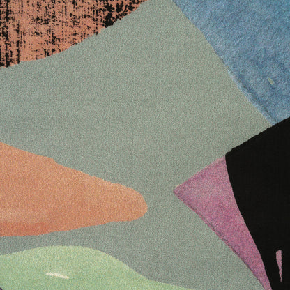 Cotton Poplin - Gray and Multicolor Abstract - Purple Haze Print - Mood Exclusive Avenable Collection Full