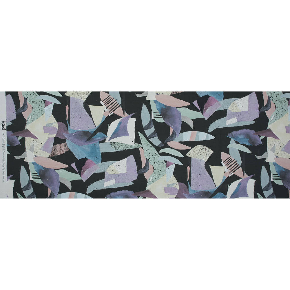 Mood Exclusive Purple Haze Black Cotton Poplin Folded