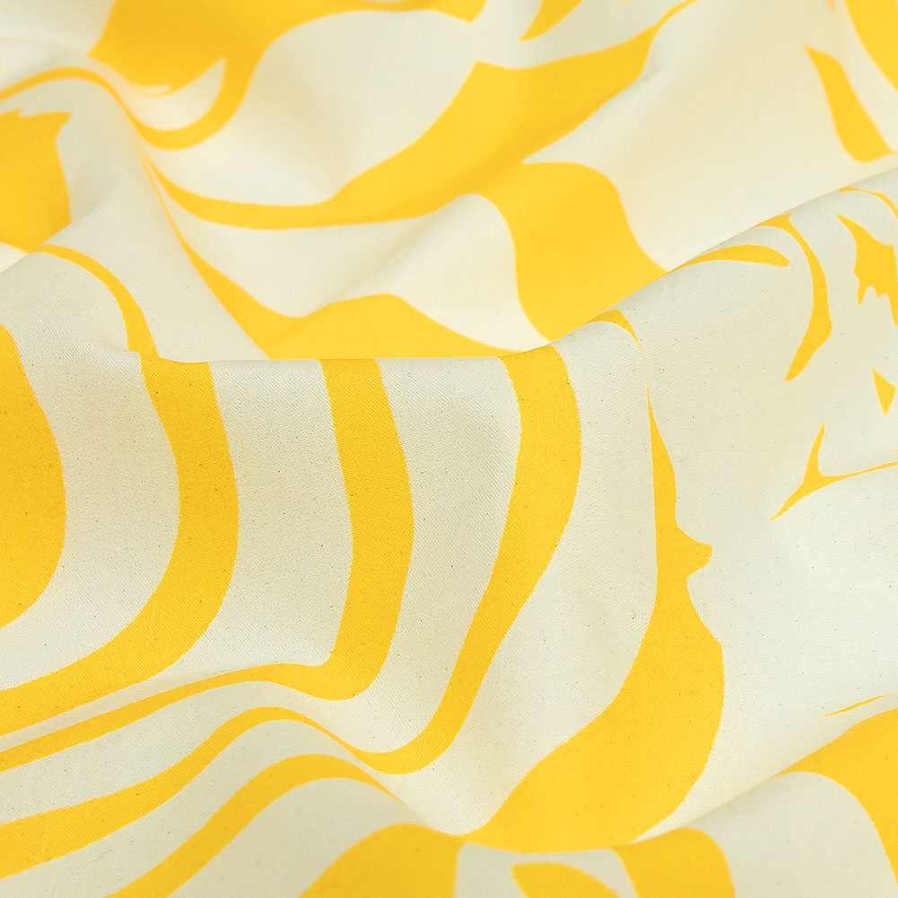 Mood Exclusive Implicacion de la Sinceridad Pale Yellow Cotton Poplin - Detail