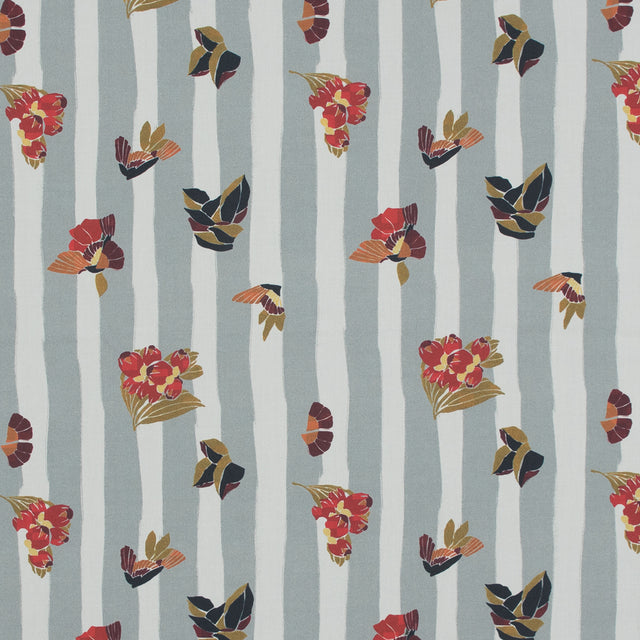 Mood Exclusive Flores de Vitalidad Gray Cotton Poplin