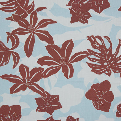 Mood Exclusive Renacimiento de la Humilidad Blue and Brown Cotton Poplin - Full