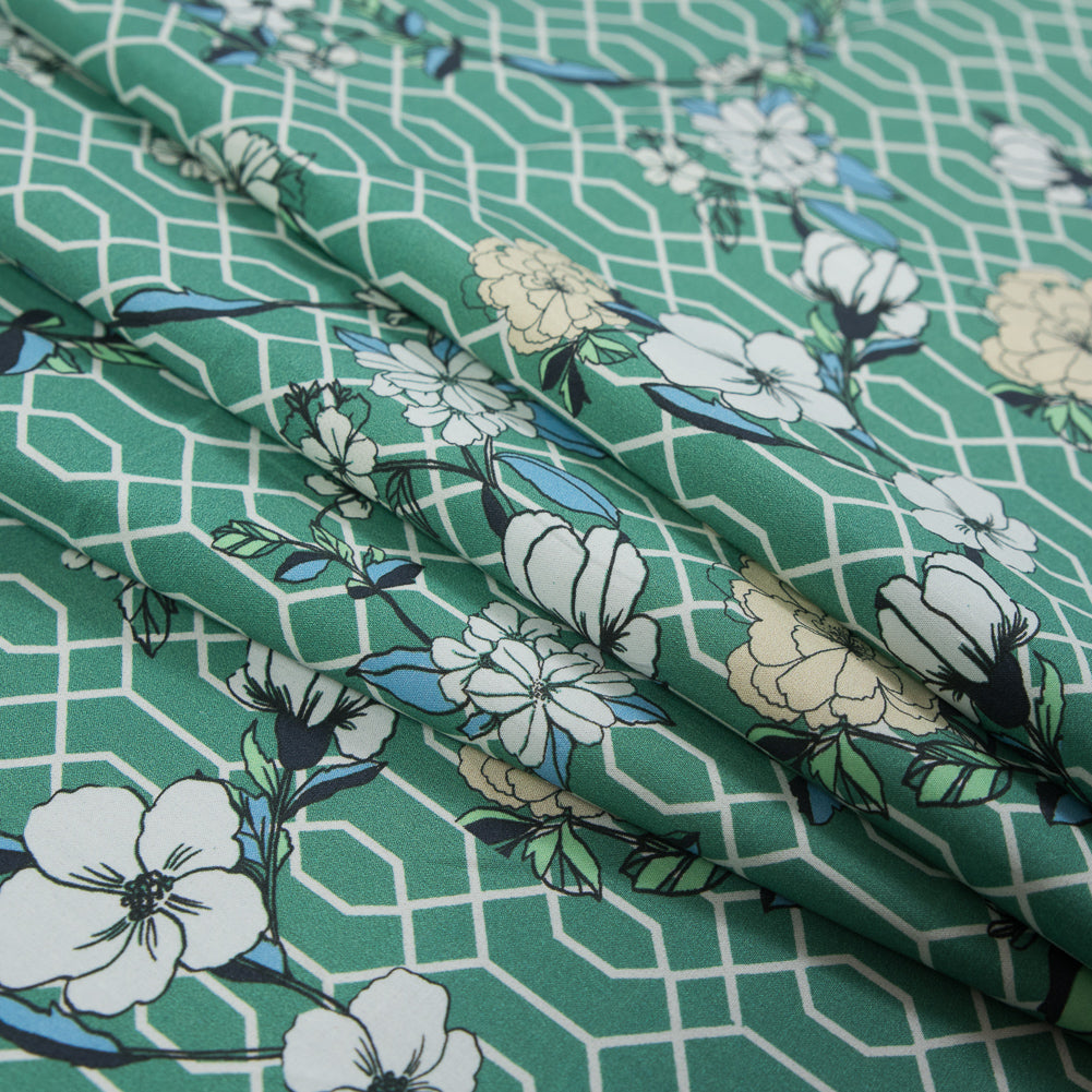 Mood Exclusive La Fortuna de lo Memorable Green Cotton Poplin - Detail