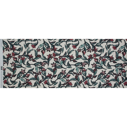 Mood Exclusive She Loves Me, She Loves Me Not Green and Red Cotton Poplin - Full