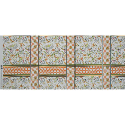 Mood Exclusive Italian Wedding Green and Orange Cotton Poplin - Folded