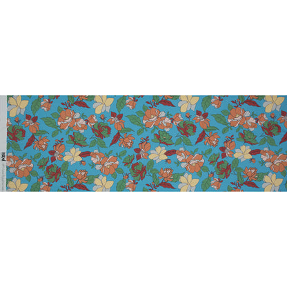 Cotton Poplin - Blue Floral - Libertad de Excelencia Print - Mood Exclusive Avenable Collection Folded