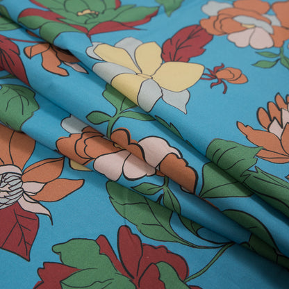 Cotton Poplin - Blue Floral - Libertad de Excelencia Print - Mood Exclusive Avenable Collection Detail
