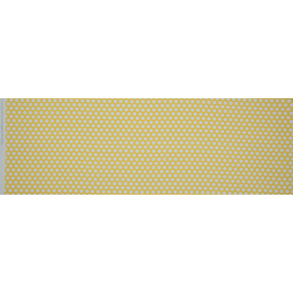 Mood Exclusive Dipping Dots Yellow Cotton Poplin - Folded
