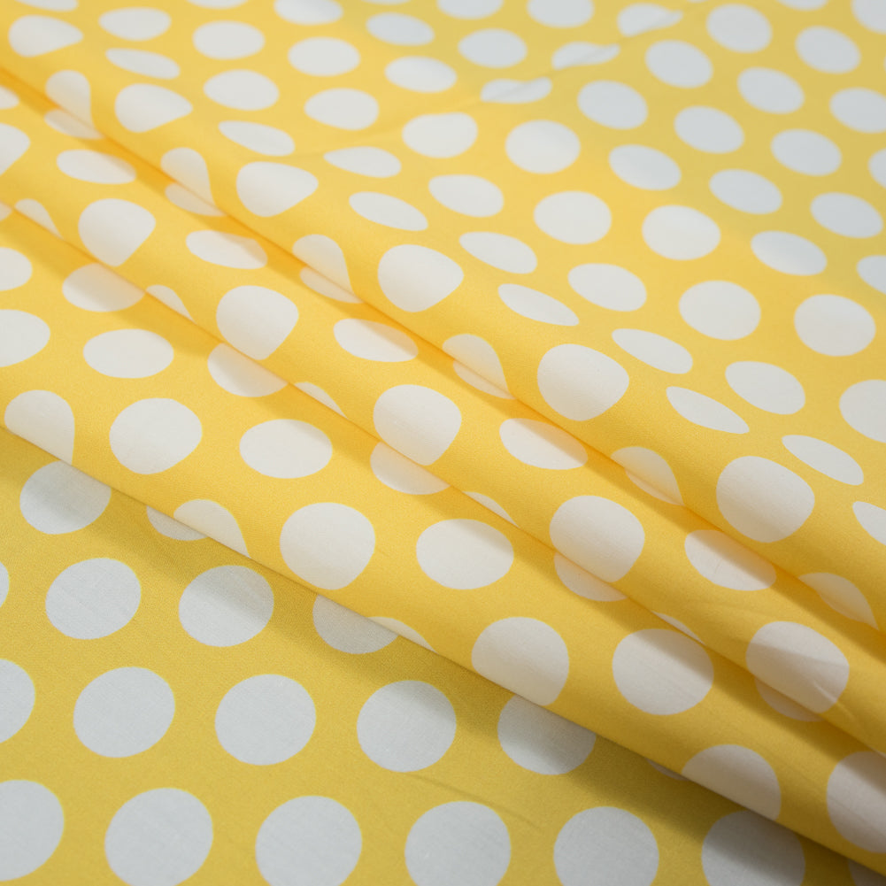 Mood Exclusive Dipping Dots Yellow Cotton Poplin - Detail