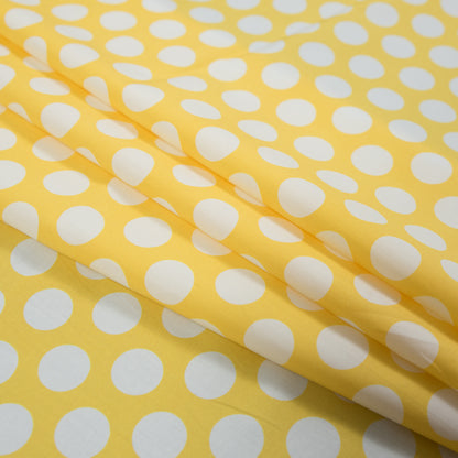 Mood Exclusive Dipping Dots Yellow Cotton Poplin - Detail
