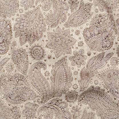 Gold and Rose Gold Luxury Paisley Metallic Brocade