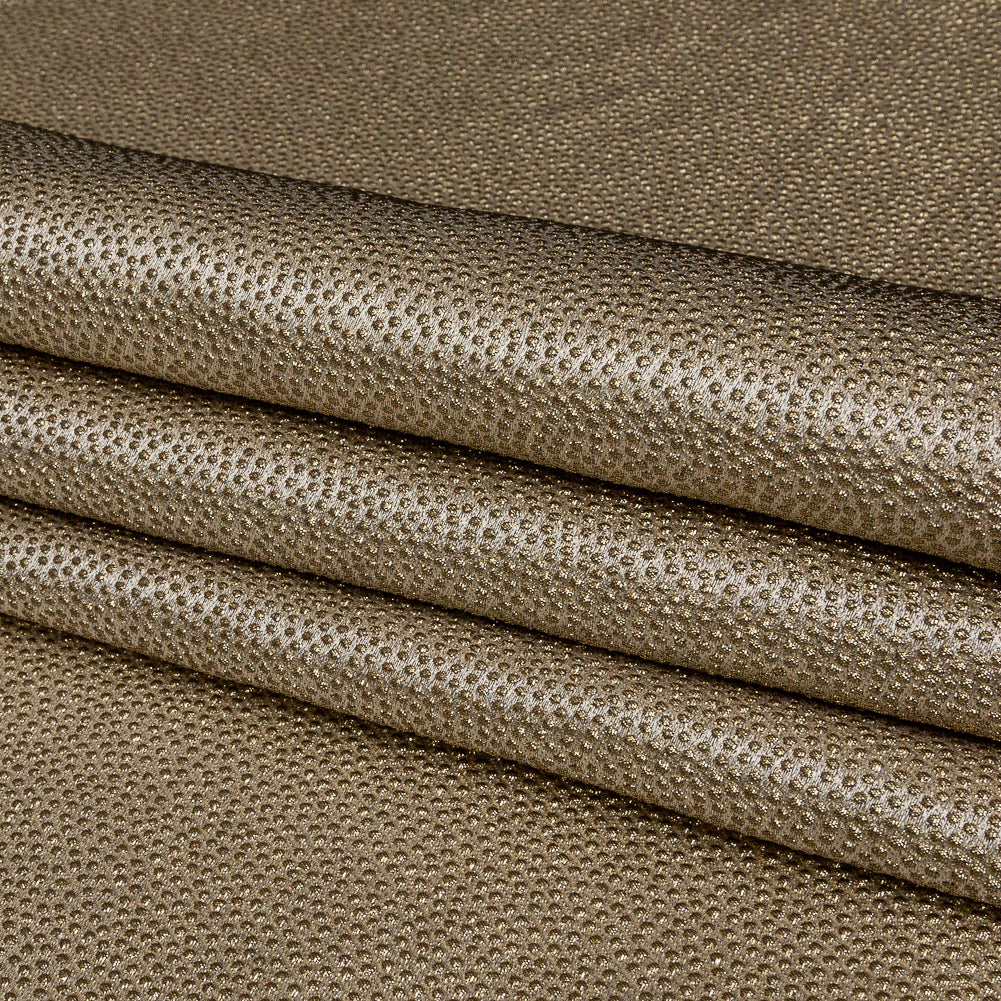 Metallic Gold Cheetah Spotted Luxury Brocade - Folded